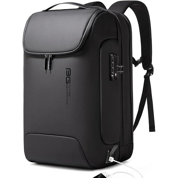 BANGE Men's Anti-Theft Waterproof Travel Backpack with USB