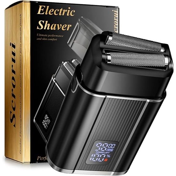 Scrorui Men's Electric Razor Waterproof Adjustable Speed