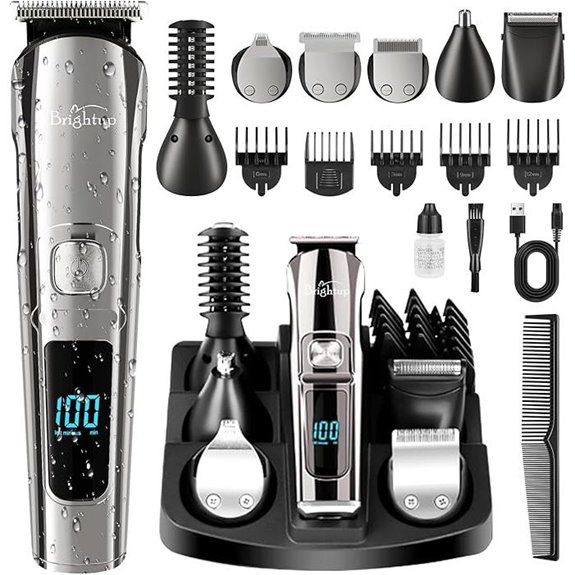Brightup Men's Beard Trimmer & Grooming Kit