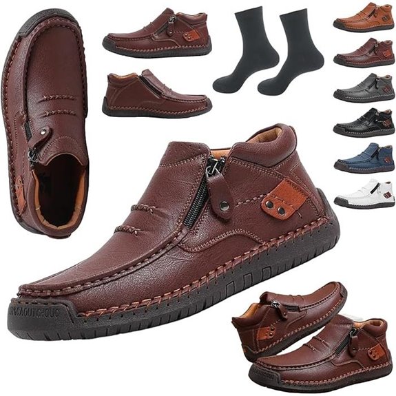 Men’s Handmade Leather Slip-On Driving Boots