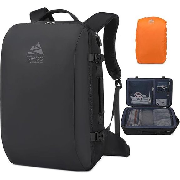 Travel Backpack for Men with USB and Rain Cover