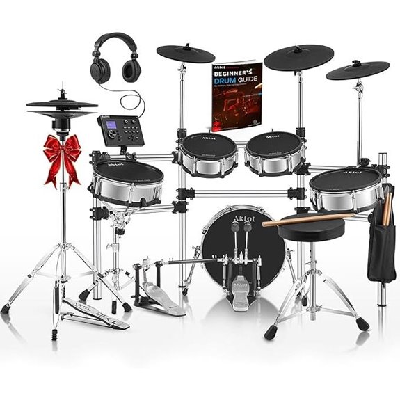 Electric Drum Set with Mesh Pads and 460 Sounds
