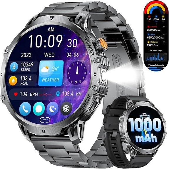 LIGE Military Smart Watch for Men with Sports Modes