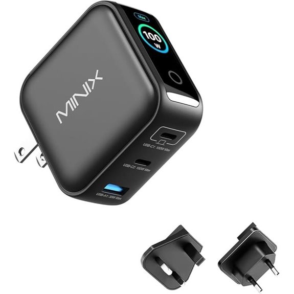 MINIX 100W GaN USB-C Charger with Display