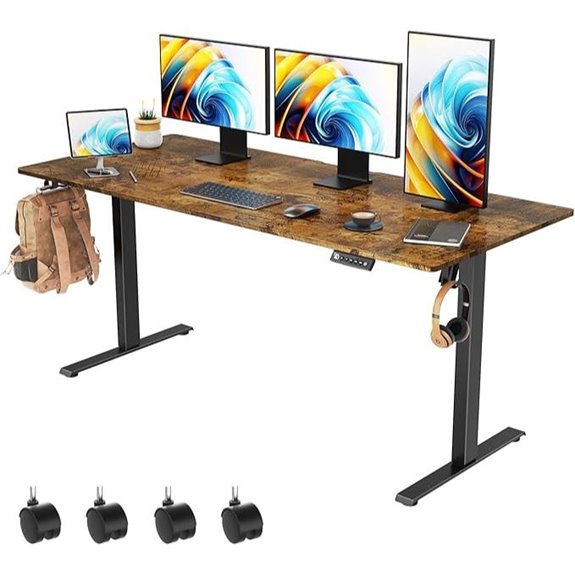mobile adjustable electric desk