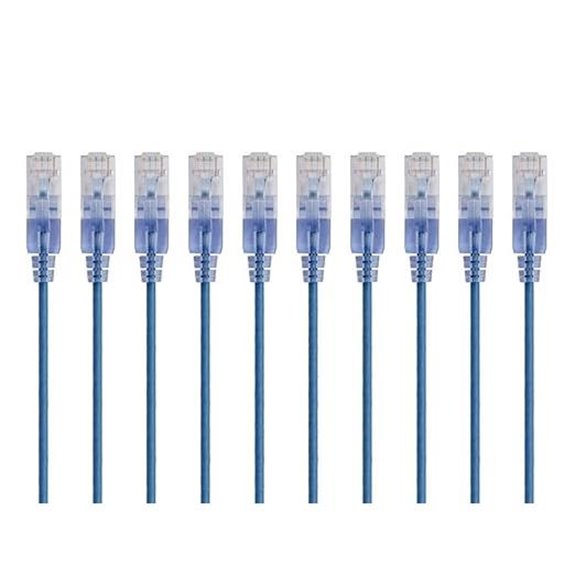 Monoprice Cat6A Ethernet Cable 10-Pack (7ft Blue)
