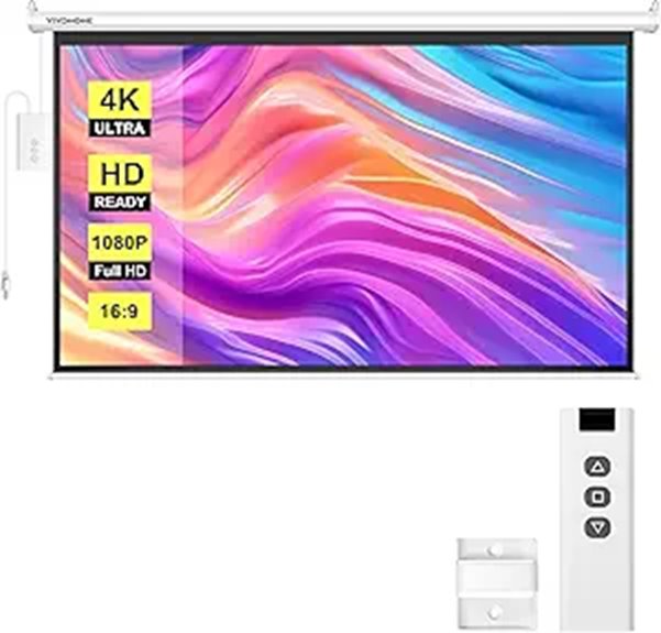 VIVOHOME Motorized 100-Inch 4K Projector Screen