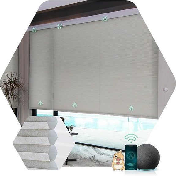 Yoolax Motorized Cellular Shades with Alexa Compatibility