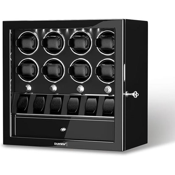DUKWIN Watch Winder for 4/6/8 Watches with Storage