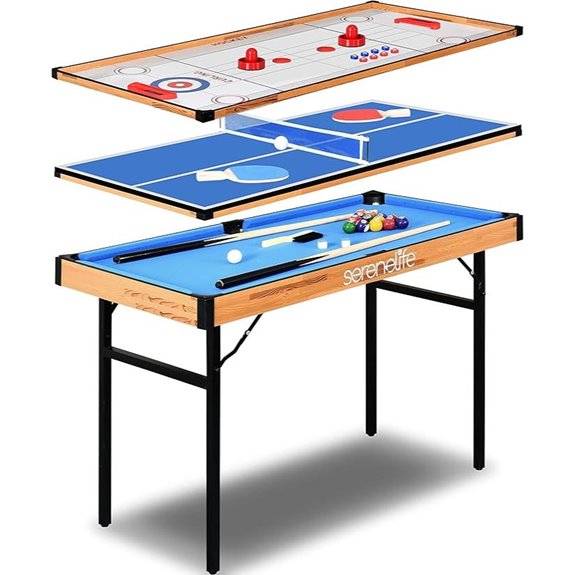 SereneLife 4-in-1 Portable Game Table for All Ages