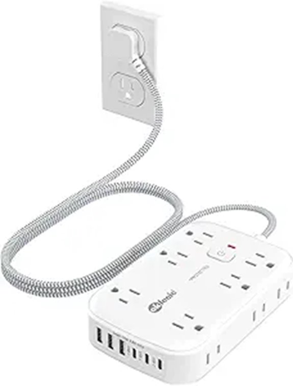 Power Strip with USB 12 Outlets & 6 USB Charging