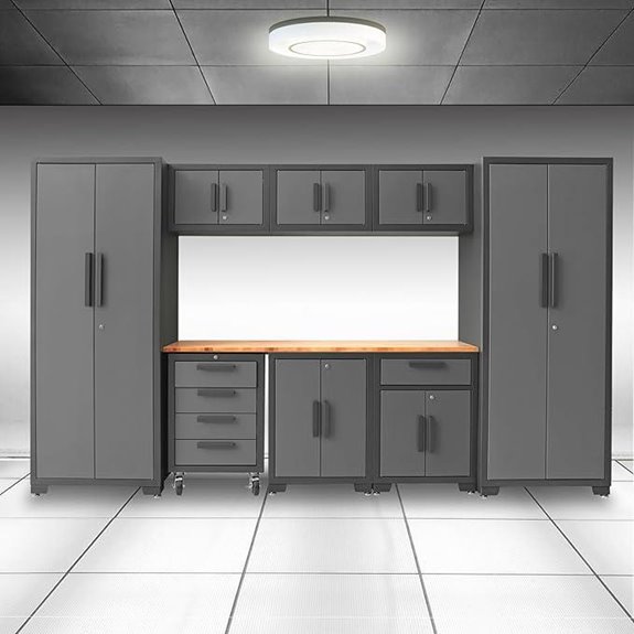 Torin Garage Storage Cabinet Set 9 Pieces Black/Grey