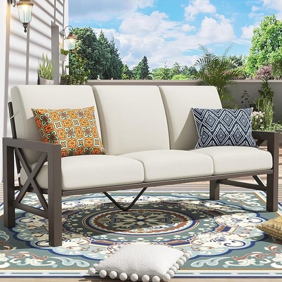 outdoor 3 seat sofa set
