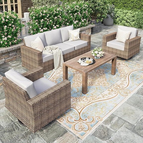 outdoor wicker patio set