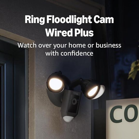 Ring Floodlight Cam Wired Plus Outdoor Security with Motion-Activated HD Video