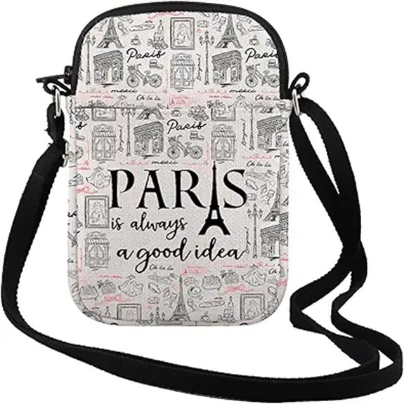 Paris Skyline Zipper Pouch – Travel Gift for Sister