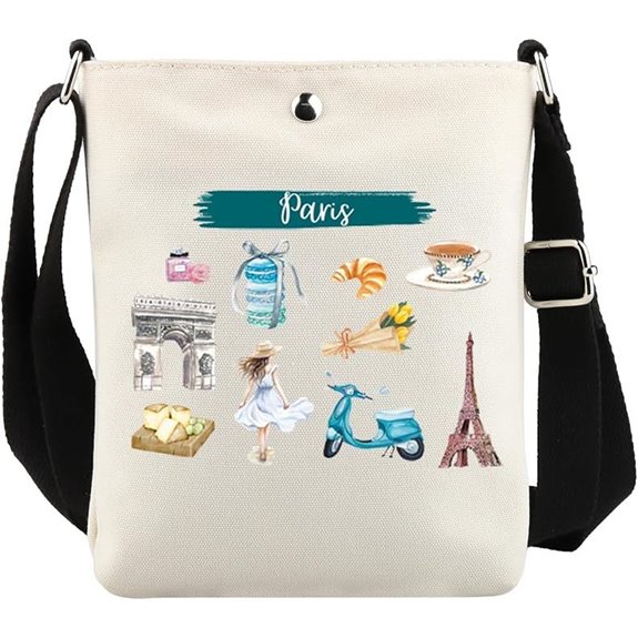 Paris Skyline Crossbody Bag for Travelers