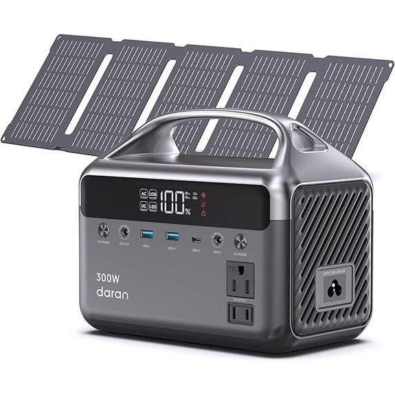 Portable 300W LiFePO4 Solar Power Station with Panel