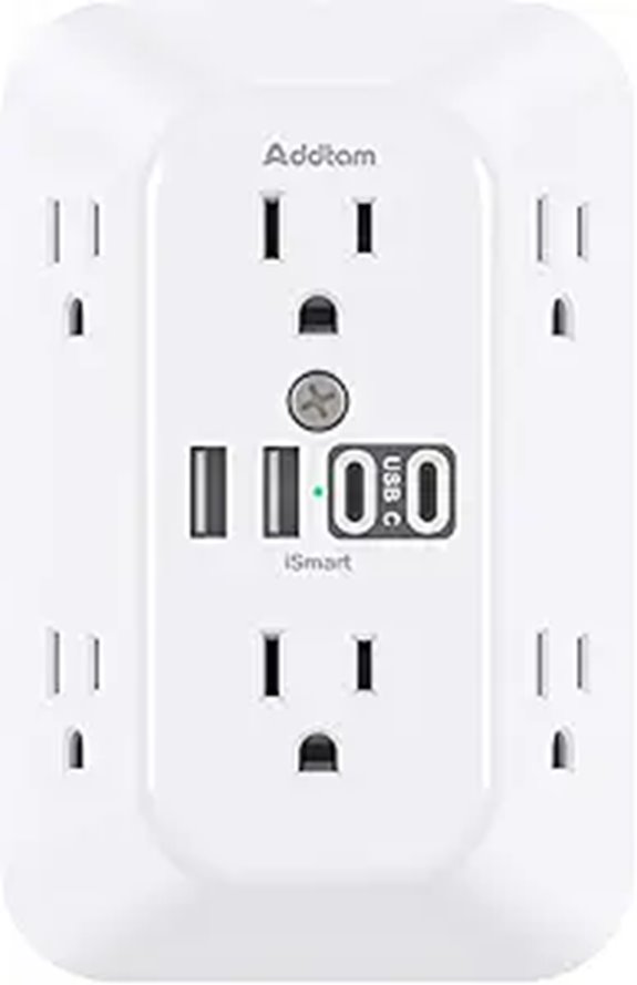 Addtam Surge Protector Power Strip with USB-C