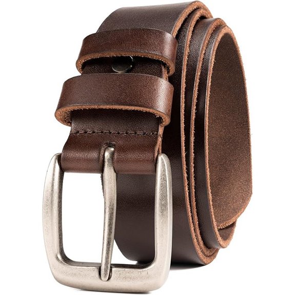 WOLFANT Leather Belt for Men,100% Italian Full Grain Real Solid Leather