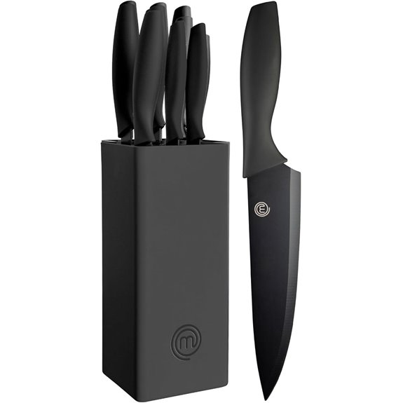 MasterChef Knife Set with Block and Nonstick Blades