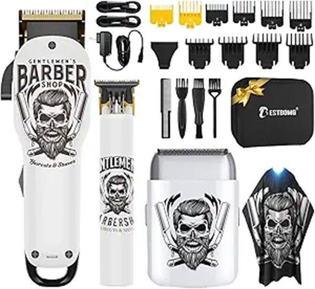 BESTBOMG Hair Clippers for Men and Beard Trimmer Kits