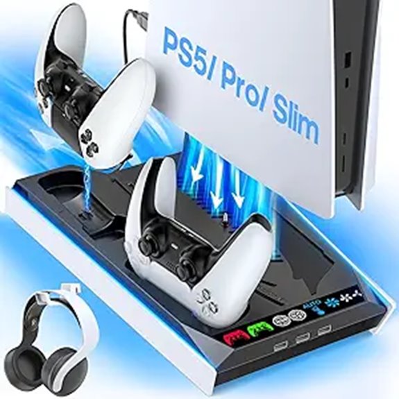 PS5 Cooling Station with Fan and Controller Charging