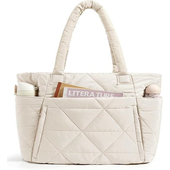 BAGSMART Puffy Quilted Tote Bag for Women