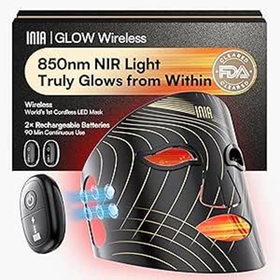 INIA Red Light Therapy Face Mask (Rechargeable Portable)