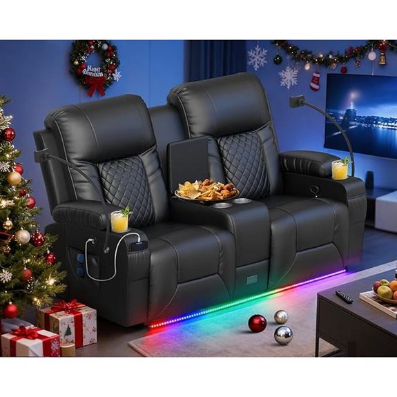 Reclining Loveseat Sofa with Console USB & Storage