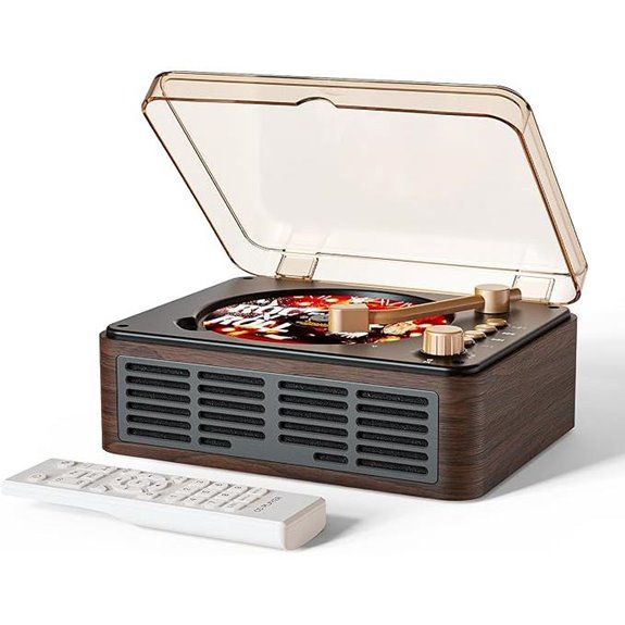 Retro Portable CD Player with Speakers and Radio