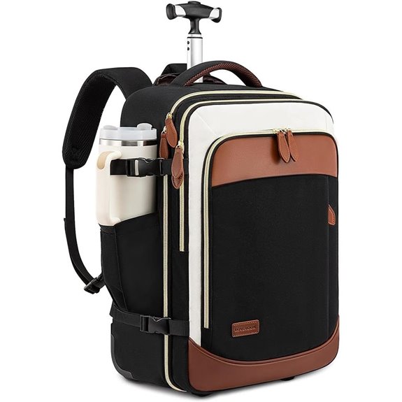 LOVEVOOK Rolling Travel Backpack with Wheels