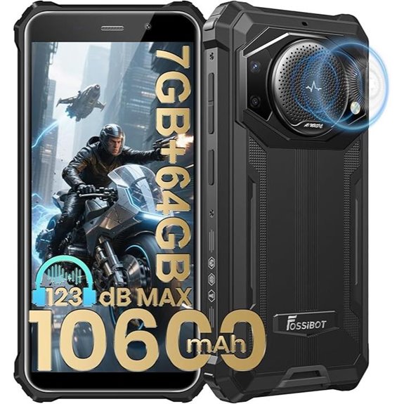 FOSSIBOT Rugged Android 13 Phone 7GB+64GB