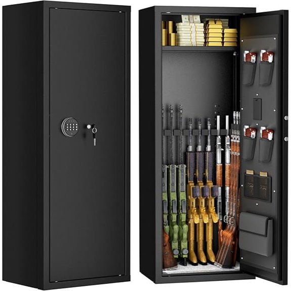 INTERGREAT 8-12 Gun Safe with Adjustable Shelves