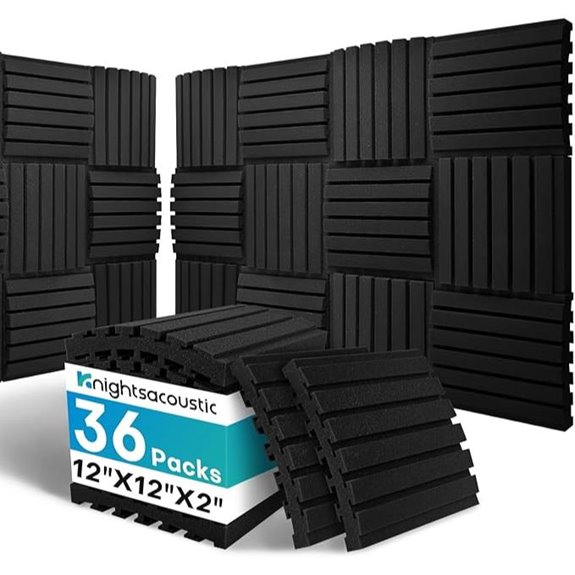 36-Pack Acoustic Foam Panels for Walls