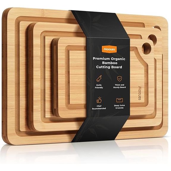 Bamboo Kitchen Cutting Board Set (3-Piece)