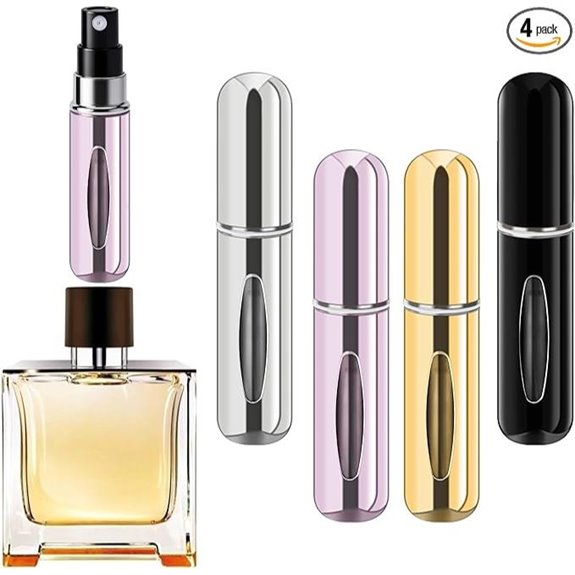 Refillable Travel Perfume Atomizer Set (4 Pack)