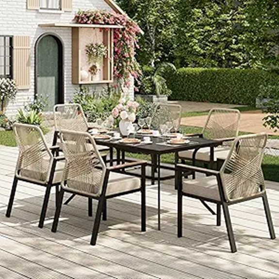 7-Piece Patio Dining Set with Cushions