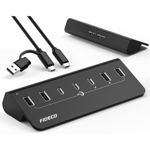 FIDECO 7-Port USB Hub with Fast Data & Charging