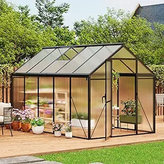 6 ft Greenhouse with Aluminum Frame and Vent
