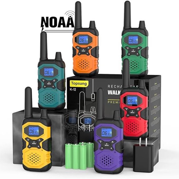 Long Range Rechargeable Walkie Talkies (6 Pack)