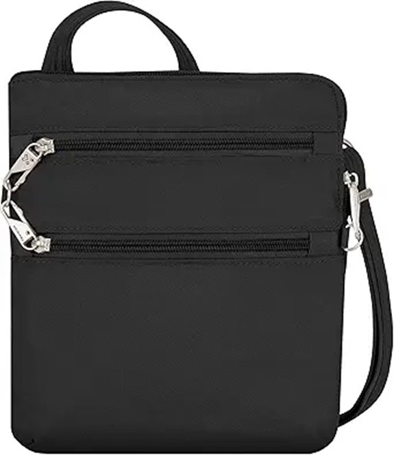 slim double zip crossbody