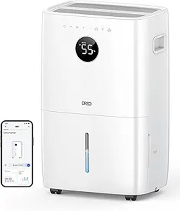 Dreo 110-Pint Smart Dehumidifier with Drain Hose
