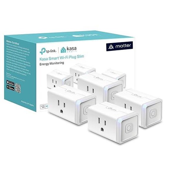 Kasa Matter Smart Plug 4-Pack with Energy Monitoring
