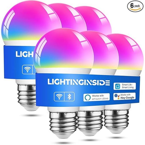 Lightinginside Smart RGBW LED Bulbs 6 Pack