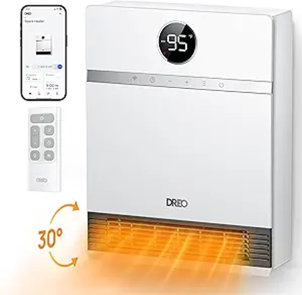 Dreo Smart Wall Heater with Remote & Alexa