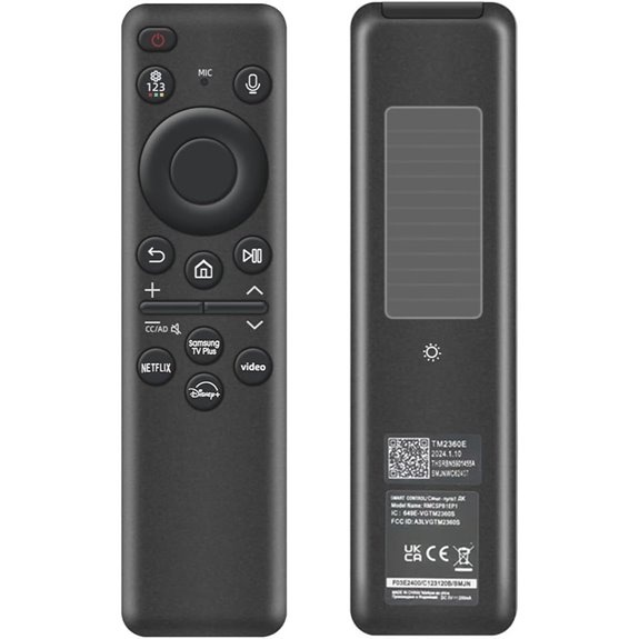 Rechargeable Samsung TV Remote with Solar Charging