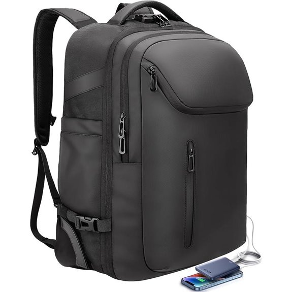 Large Rolling Backpack with USB and TSA Lock