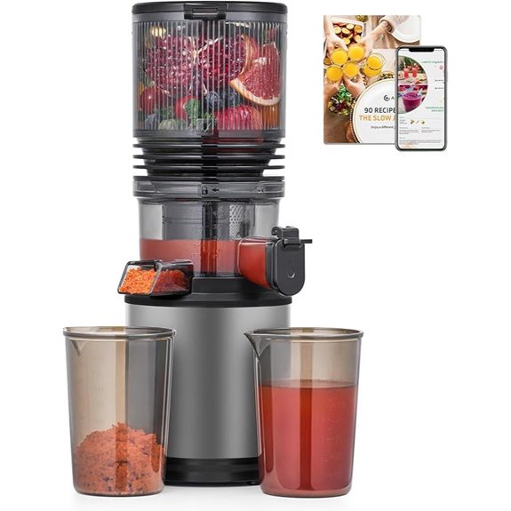 stainless wide feed juicer