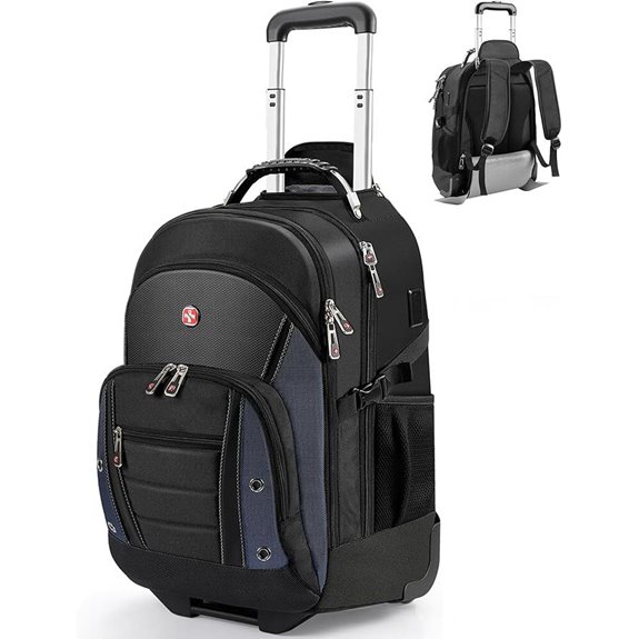 Star Cloud Rolling Backpack with USB Charging Port